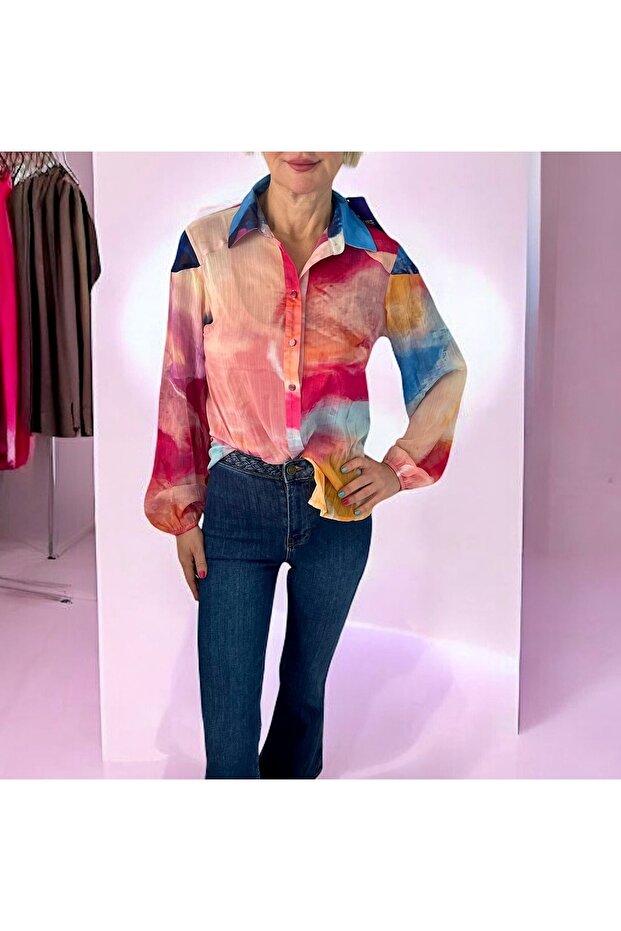Color Bloom Transparent Shirt