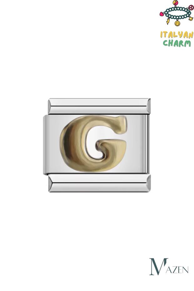 Letter G, Italian Bracelet Charmi