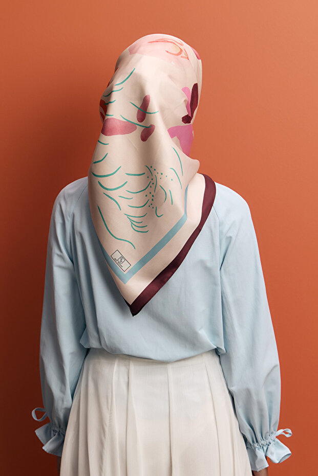 Twill İpek Eşarp Sunset - 5