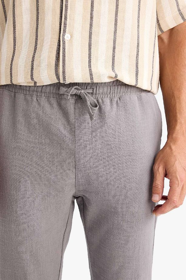 %100 Pamuk Regular Fit Normal Kesim Yazlık Dokuma Kanvas Jogger Pantolon D6260ax25sp - 5