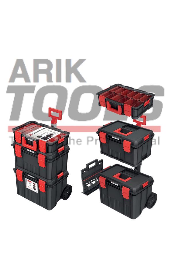 Modular Solution 3'Lü SetModüler Çözüm 3 Parçalı Tekerlekli Alet Kutusu Seti - 1