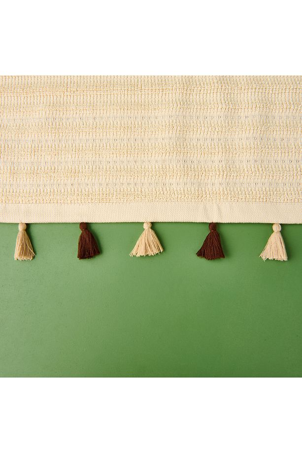 Soft Püsküllü Ayak Havlusu - Bej - 50x70 cm - 3