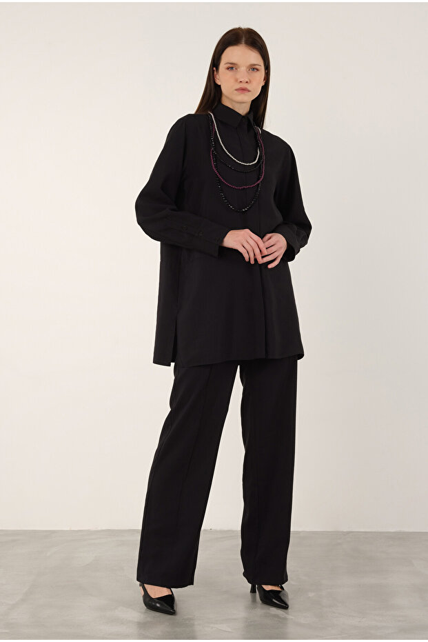 Basic Modal Gömlek Siyah - 3