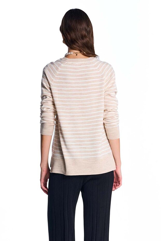 Ριγέ μπλούζα Camel Crew Neck - 5