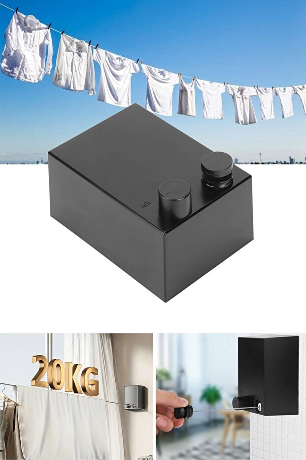 ®   Telescopic Clothesline Drying Rack, Practical Retractable Clothesline - 4