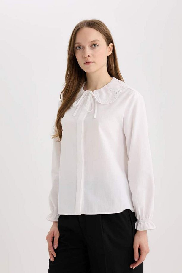 Yeni Sezon Regular Fit Poplin Uzun Kollu Gömlek Tunik - 6