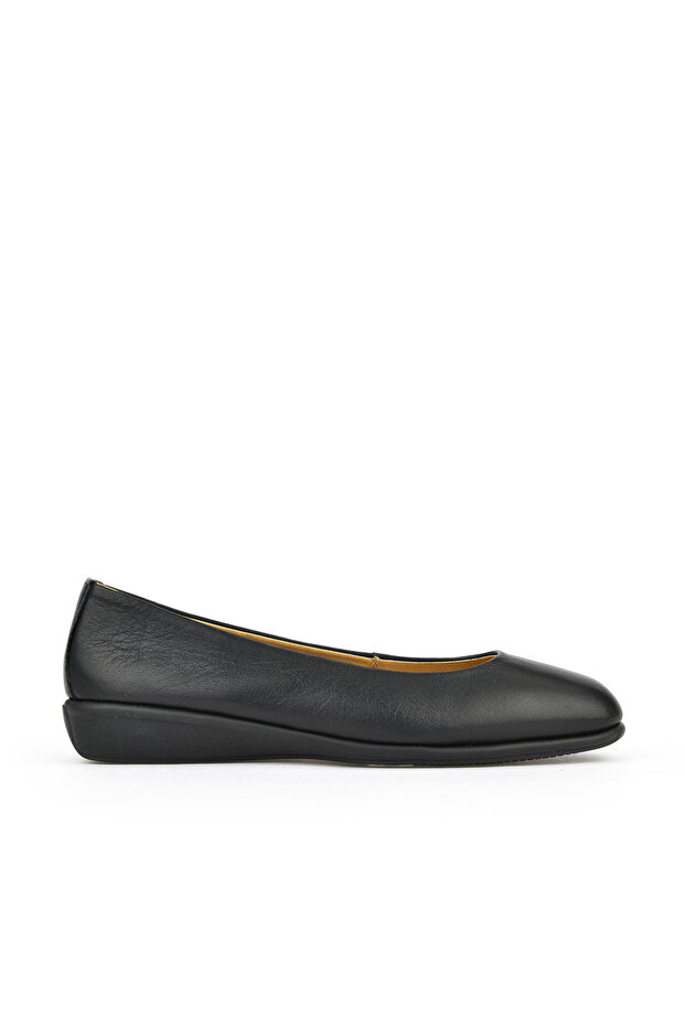 , Women's Genuine Leather Comfort Ballerinas 1511050Z2220 Black