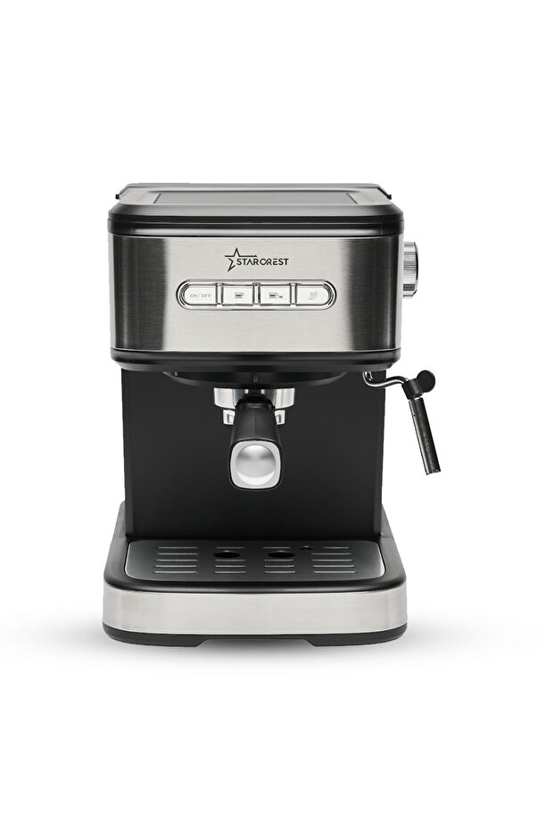 STARCREST SEM-850SLBK espresso machine, 850W, 20 bar, removable tank 1.5L, frothing device - 1