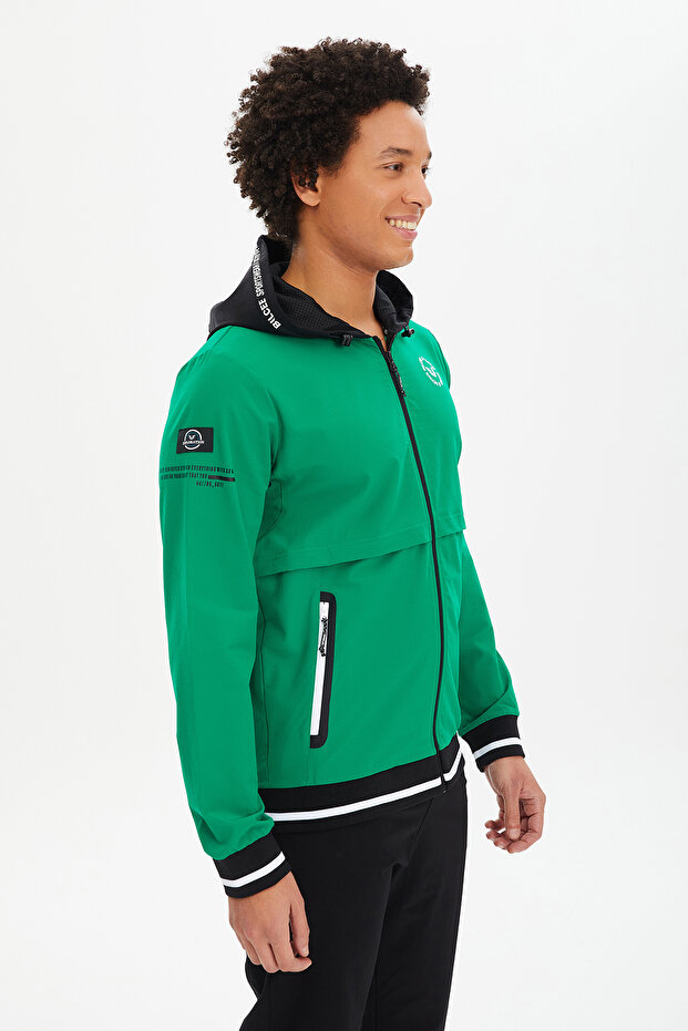 Erkek Yeşil Kapüşonlu Dokuma Eşofman Üstü 2008 - 6