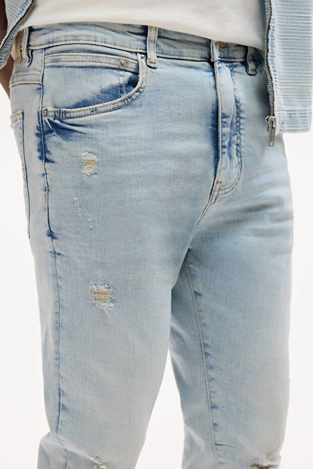 Yırtık detaylı carrot jean - 5