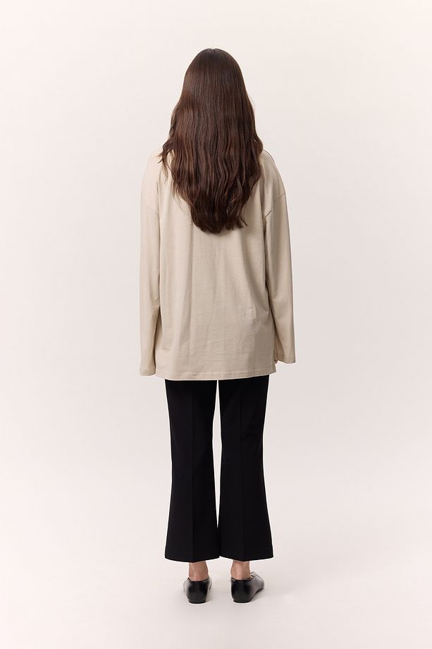 GENİŞ KOL OVERSIZE TSHIRT TAŞ - 6