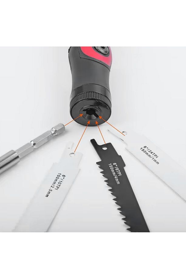 Tornavida Bits Uç ve Dekubaj Testere Seti 18 Parça Kesme Set Yıldız Torx Vida Ucu - 4