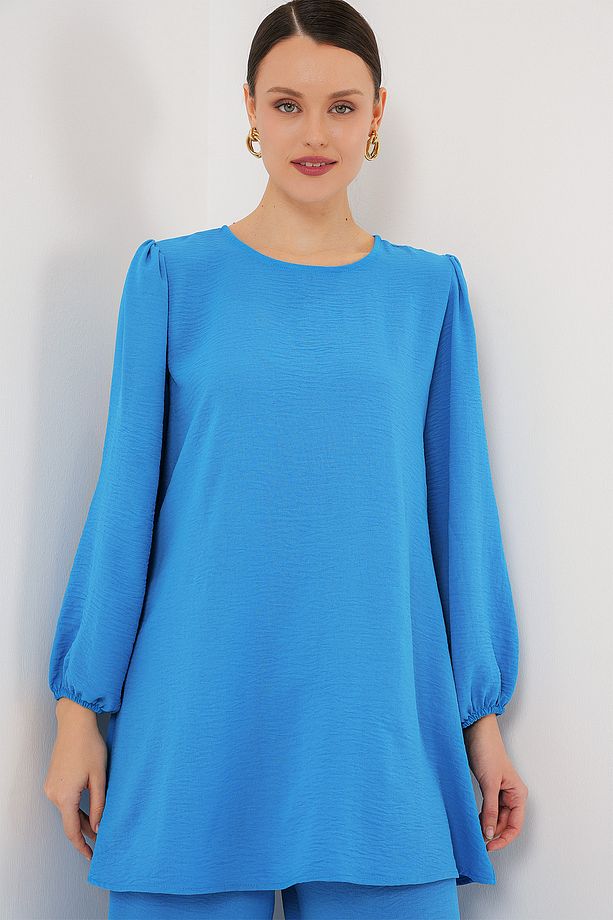 Kadın Tunik Pantolon Alt Üst Takım 6712 - Mavi - 4
