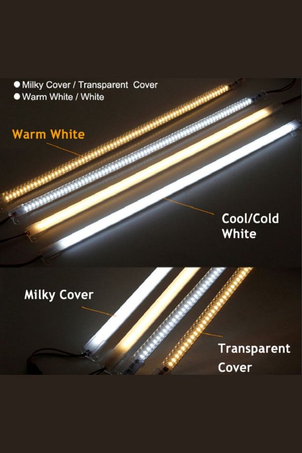 220 Volt 4014 Çubuk Led 50cm Kasalı Dim Edilebilir Bar Led Beyaz-opak Cam - 3