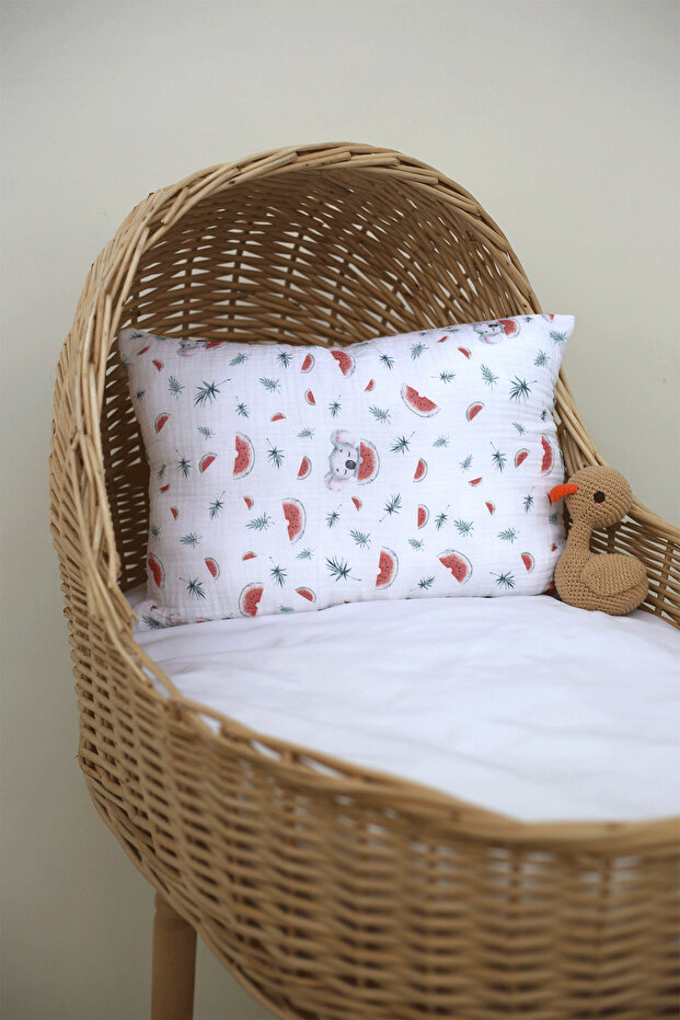 Muslin Patterned Nano Gel Baby Pillow 35X45 cm - Ztyastik