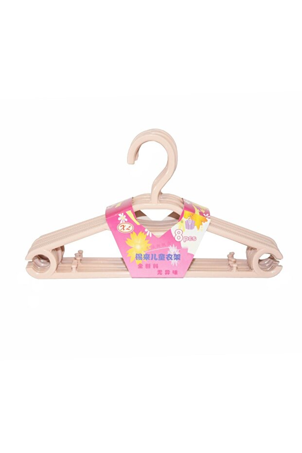 مجموعة علاقات ملابس بلاستيك بحجم صغير 8 قطع - 1