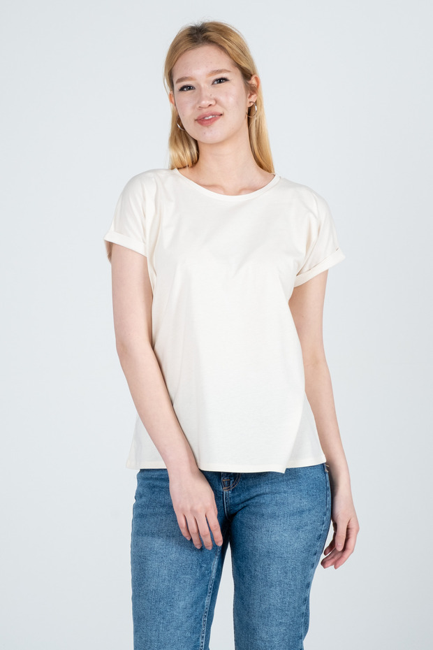 100% Cotton Striped Low Arm Tip Double Women's T-Shirt - with Different Color Options