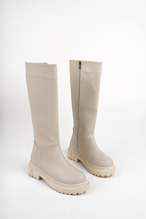 Bery Kadın Kalın Taban Çizme - 5