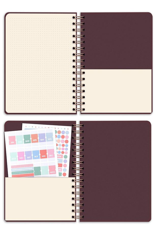 Bullet Journal Edition A5 15x21 cm Spiralli Noktalı Tarihsiz Not Defteri Güneş - 8