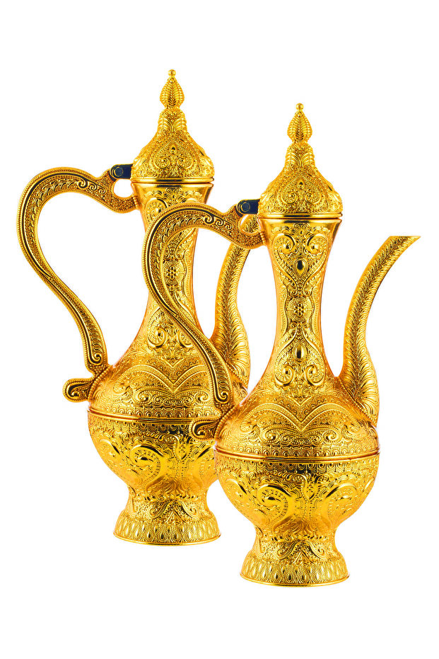 2 Adet Telkari İşleme Zemzem İbriği (201-2) - 1