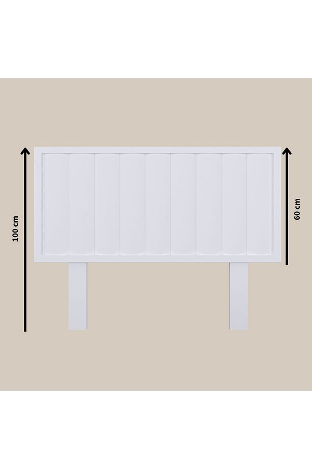 Hüma Model Beyaz Renk Ahşap Tek Başlık ( DİKEY ) - 2