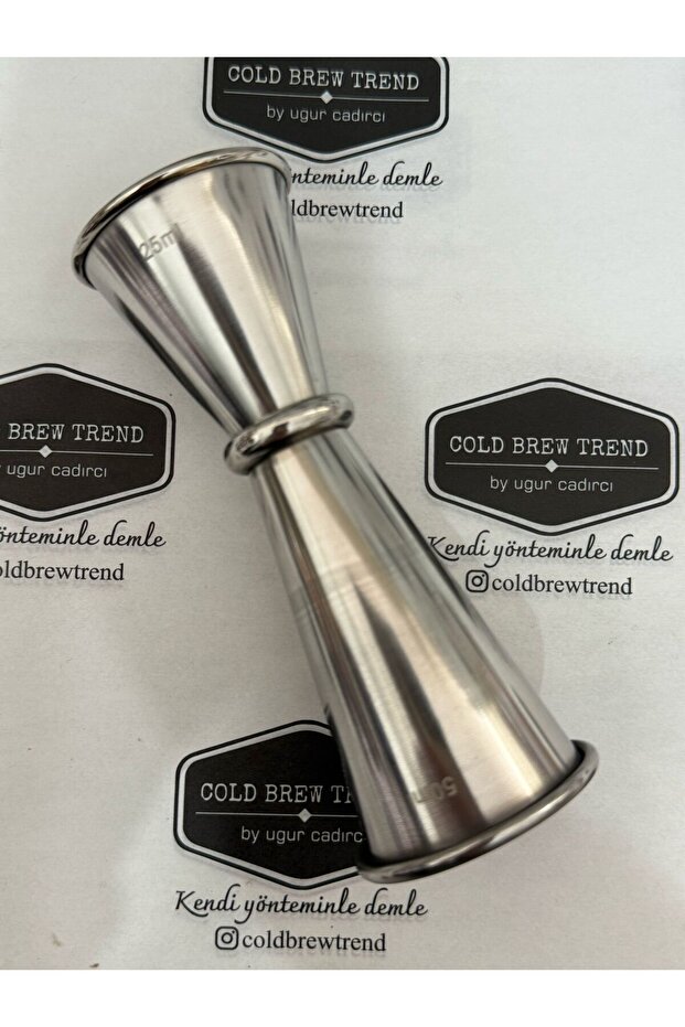 İkili Çelik Ölçek - Jigger 25/50 ML - 1