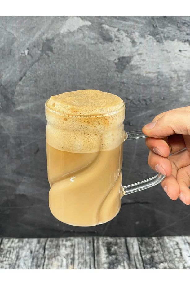 2 Li Borosilikat Cam Kulplu Pinterest Model Bardak Kupa 300ml - 2