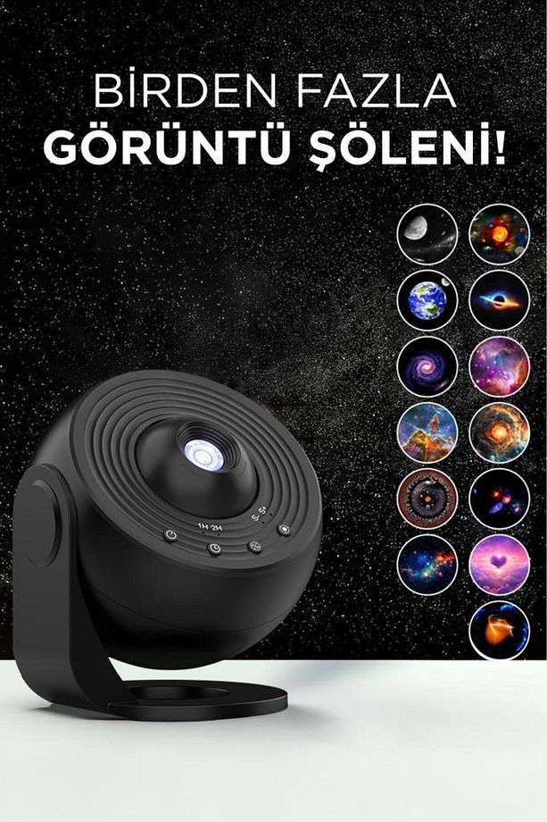 BL-DQY02 Siyah Galaxy Led Lazer Projektör Gece Lambası Projeksiyon - 4
