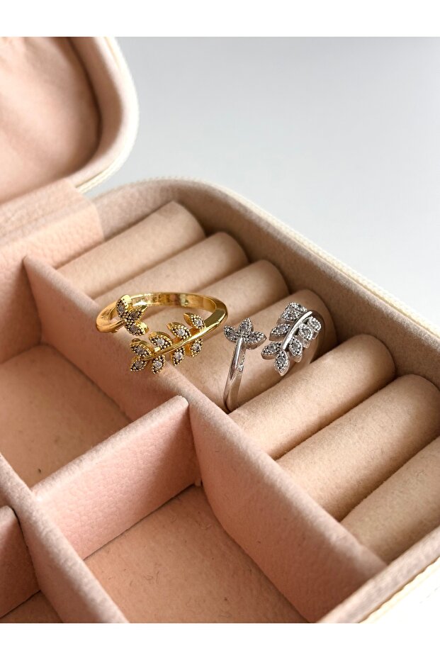 حلقة منقوشة على شكل ورقة شجر - 6