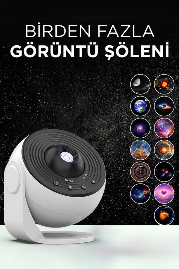 BL-DQY02 Beyaz Galaxy Led Lazer Projektör Gece Lambası Projeksiyon - 5