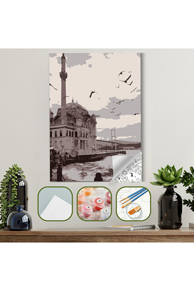 Frameless 33X48 Painting by Numbers Set from Canvas Paper Paint and Brush Included - 1