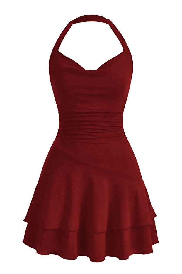 Μίνι φόρεμα Halterneck 5022 - 1