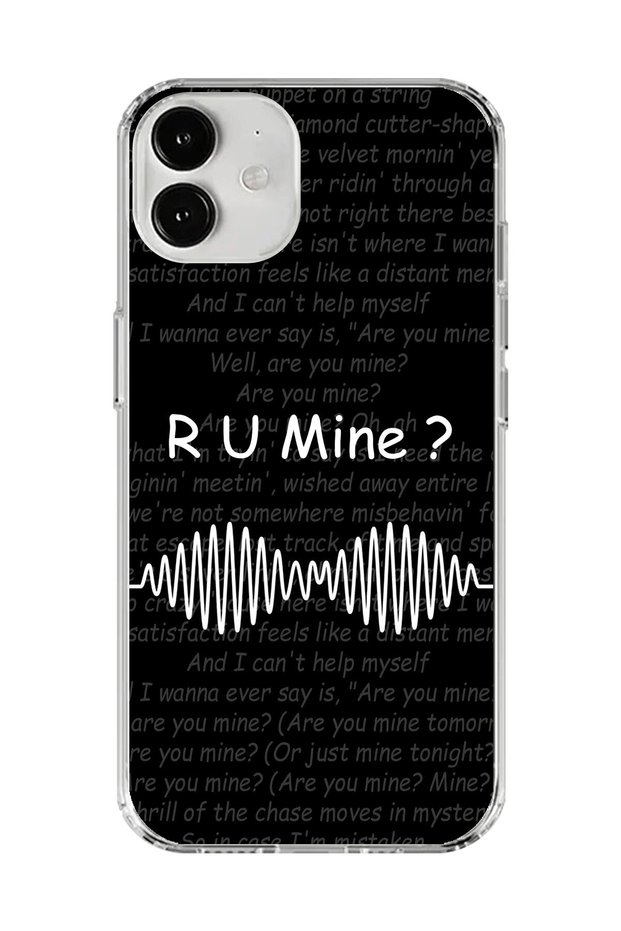 حافظة شفافة متوافقة مع هاتف iPhone 12 مع تصميم R U Mine Couple (زوجين).