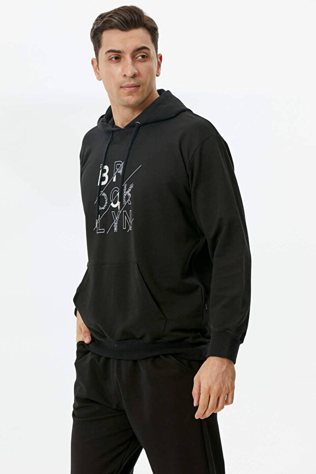 بدلة رياضية مطبوعة - رمادي وأسود - 3