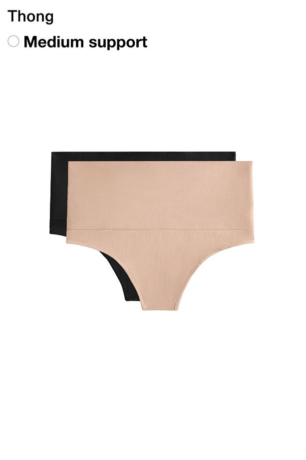 2 adet seamless soft touch medium support tanga külot - 1