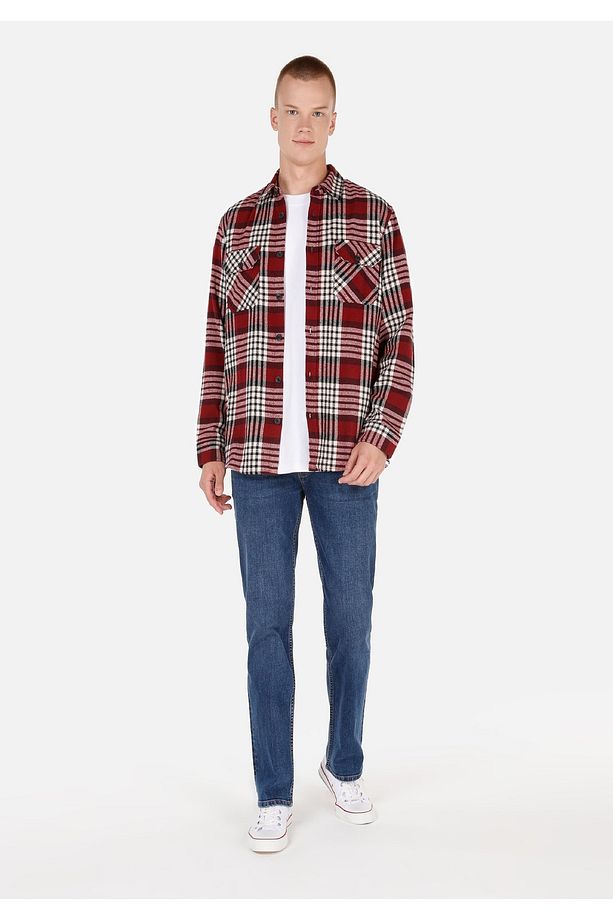 045 Davıd Regular Fit Orta Bel Düz Paça Erkek Mavi Jean Pantolon - 3