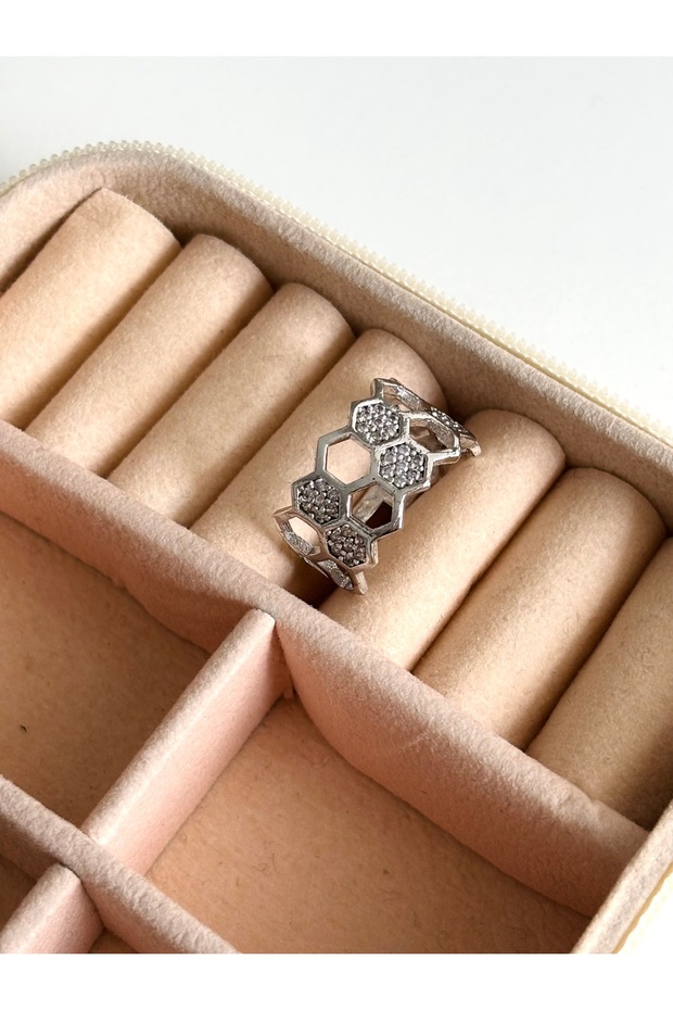 Stone Honeycomb Model Ring - 4