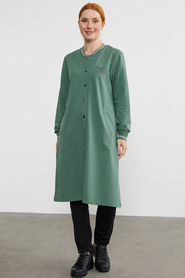 قبعة ذات ياقة جديدة - أخضر - 1