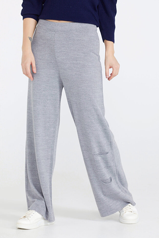 Kol Detaylı Basic Triko Kırmızıkadın Pantolon - 4