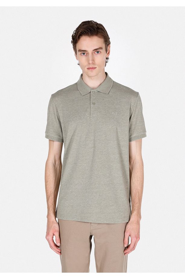 Regular Fit Polo Yaka Düz Erkek Kısa Kol Tişört - 1