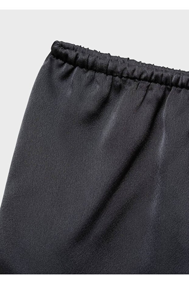 Bağ detaylı saten şort - 7