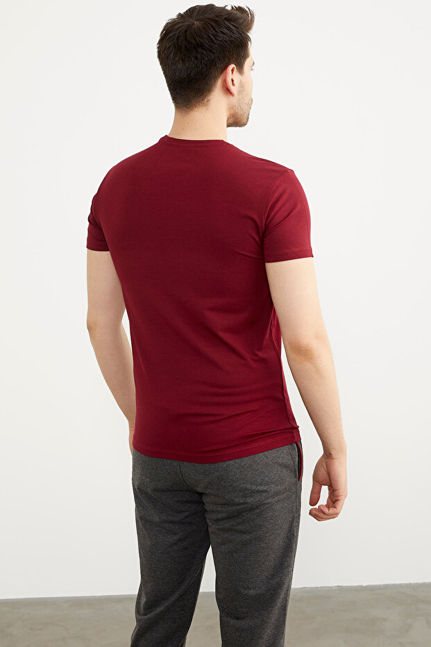 Μπλουζάκι Crew Neck Basic - Claret Red - 4