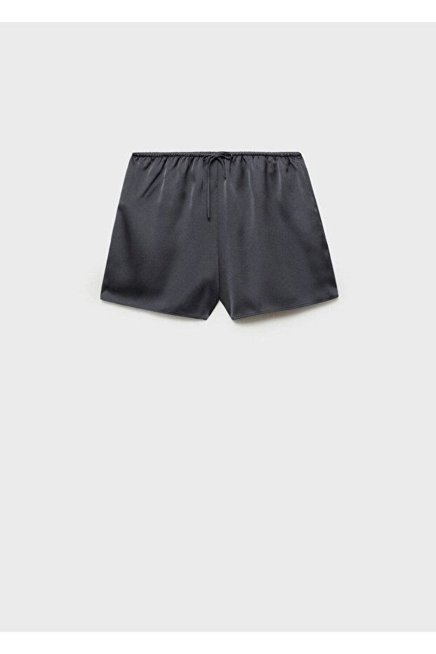 Bağ detaylı saten şort - 3