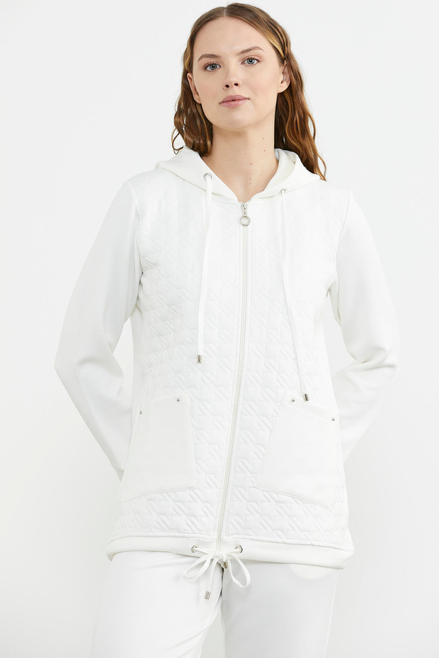 Καπιτονέ Scuba Φόρμα - Εκρού - 4