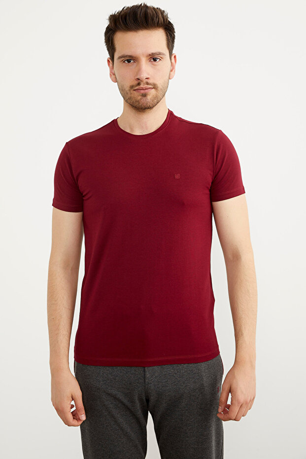 Μπλουζάκι Crew Neck Basic - Claret Red - 1