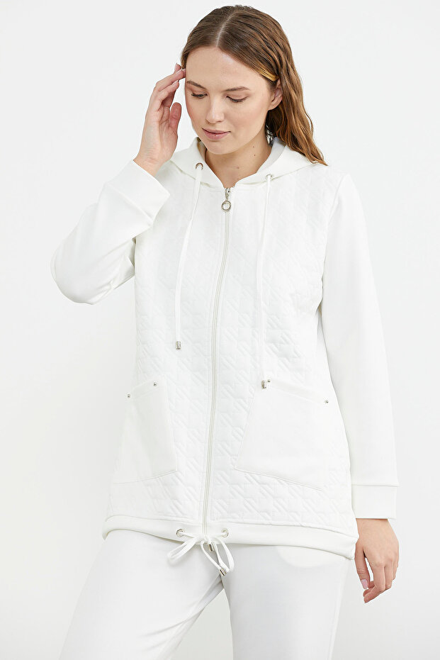 Καπιτονέ Scuba Φόρμα - Εκρού - 3