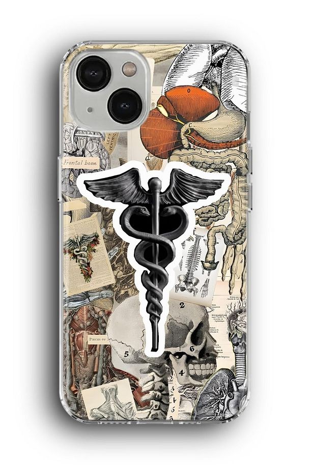 iPhone 13 Uyumlu Baskılı Şeffaf Kılıf Kapak "Tıpçı Doktor" - 1