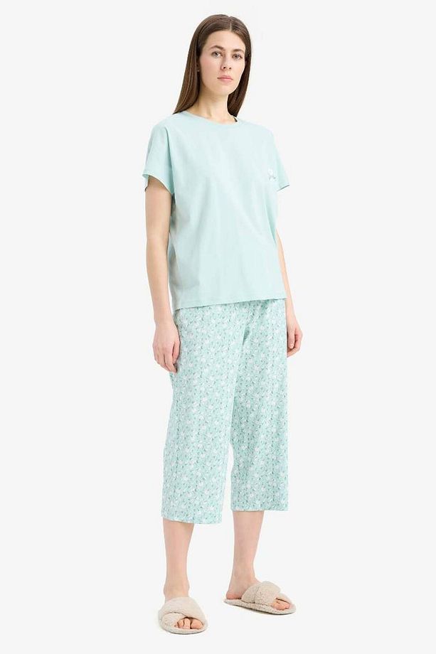 Pijama Takımı Kısa Kollu Üst Esnek Belli Kapri Altı-fall In Love E0263ax25sp - 3