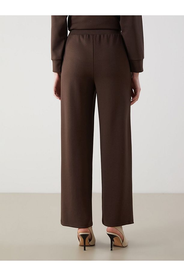LCW Modest Beli Lastikli Geniş Paça Kadın Eşofman Altı - 3