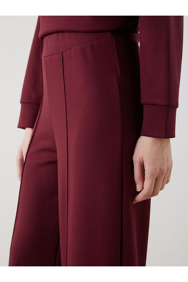 LCW Modest Beli Lastikli Geniş Paça Kadın Eşofman Altı - 3